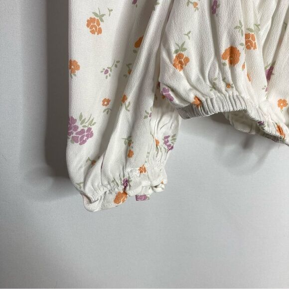 Princess Polly White Floral Caribou Crop Top Size 10 NWT - Picture 7 of 13